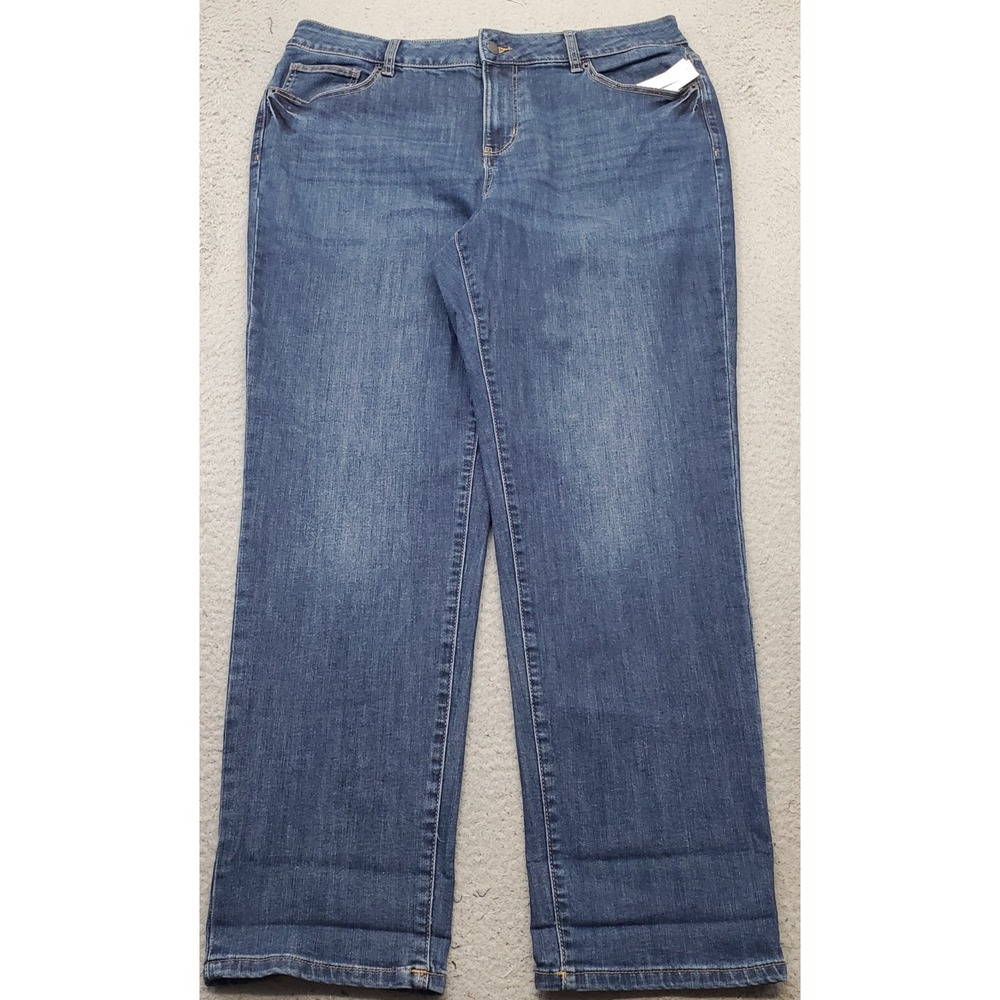 Westport Girlfriend Jeans Womens 14 Blue Denim Signature Fit Mid Rise Streetwear